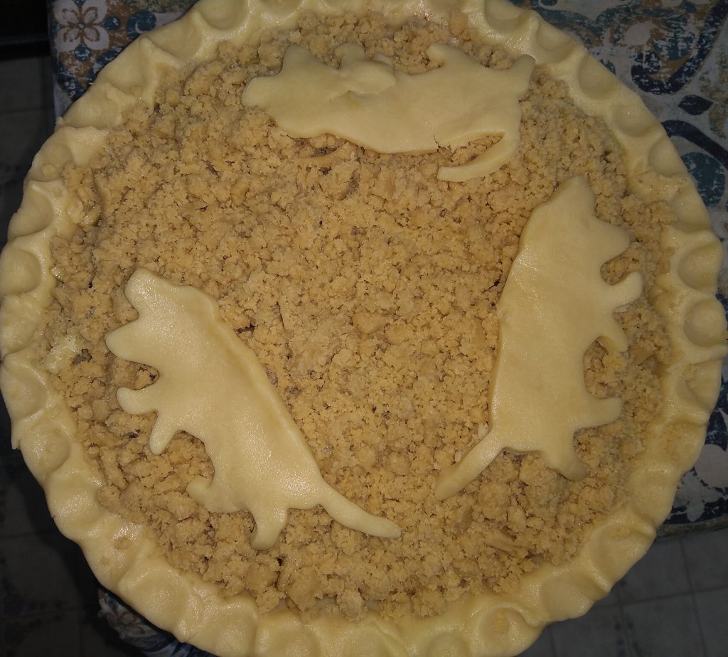 pie with filling and topping, and cookie cutter basset hounds (3)